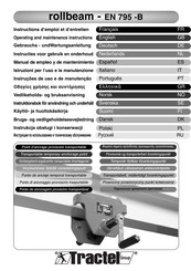 Tractel rollbeam Manual De Empleo Y De Mantenimiento