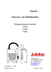 Julabo FT402 Manual De Operación