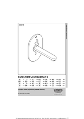 Grohe EUROSMART COSMOPOLITAN E 36 315 Manual Del Usaurio