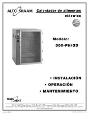 Alto-Shaam 500-PH/GD Instalación Operación Mantenimiento