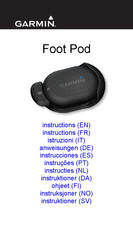 Garmin Foot Pod Manual De Instrucciones