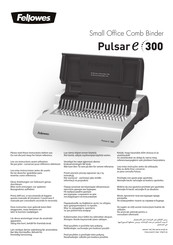 Fellowes Pulsar e300 Manual De Instrucciones