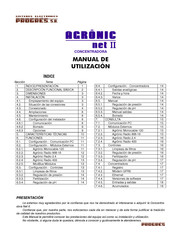 Progres Agronic net II Manual De Utilización