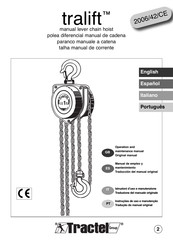 Tractel tralift Manual De Empleo Y Mantenimiento