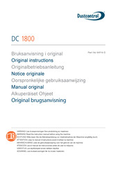 Dustcontrol DC 1800 Manual Original