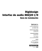 Avid Digidesign 882/20 I/O Guia De Instalacion