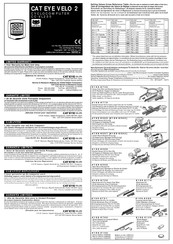 Cateye VELO 2 Manual De Instrucciones