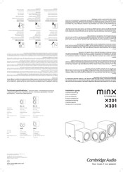 Cambridge Audio X301 Guia De Instalacion