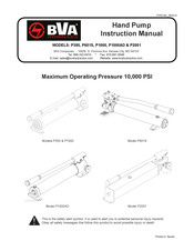 BVA Hydraulics P601S Manual De Instrucciones