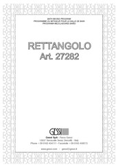Gessi RETTANGOLO 27282 Manual Del Usuario