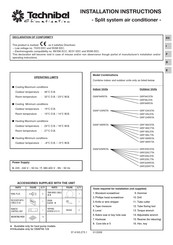 Technibel Climatisation DSAF124R5TA Instrucciones De Instalación