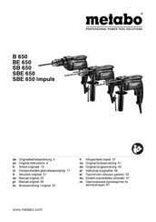Metabo SB 650 Manual Original
