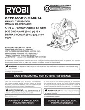 Ryobi P504 Manual Del Operador