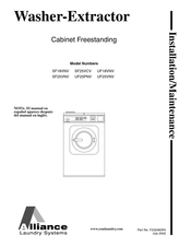 Alliance Laundry Systems UF25PNV Instalación/Mantenimiento