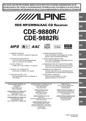Alpine CDE-9880R Manual De Operación