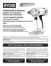 Ryobi P230 Manual Del Operador