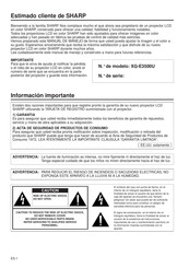 Sharp XG-E3500U Manual De Instrucciones