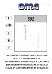 OMA 502 Manual De Instrucciones  Para Uso Y Mantenimiento