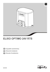Somfy ELIXO OPTIMO 24V RTS Manual De Instalación