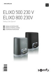 SOMFY ELIXO 500 230 V RTS Manual De Instalación