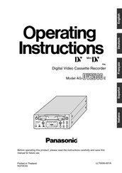 Panasonic AG-DV2500 Instrucciones De Funcionamiento