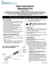 Sapphire Scientific Upholstery Pro F436-P Instrucciones De Uso