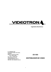 Videotron DV 100 Manual Del Usuario