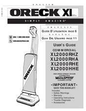 Oreck XL Serie Guia Del Usuario