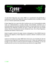 Razer Naga Epic Manual De Instrucciones