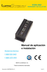 LumaStream 1-888-533-3461 Manual De Aplicación E Instalación