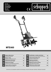 Scheppach MTE460 Traducción De Las Instrucciones Originales De Funcionamiento