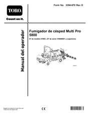 Toro MULTI PRO 5800 Manual Del Operador