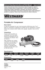 Westward 3JR70A Instrucciones De Funcionamiento Y Manual De Piezas