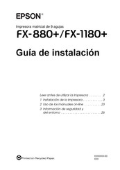 Epson FX-880+ Guia De Instalacion