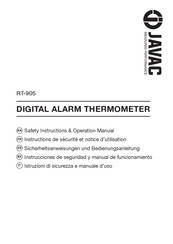 JAVAC RT-905 Instrucciones De Seguridad Y Manual De Funcionamiento