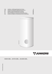 Junkers SK1000-5ZBS Serie Instrucciones De Instalación Y Mantenimiento Para El Técnico