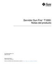 Sun Fire T1000 Notas Del Producto