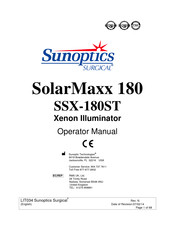 Sunoptic Surgical SolarMaxx 180 Manual De Uso