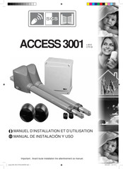 SCS Sentinel ACCESS 3001 Manual De Instalacion Y Uso