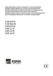 EBARA 2 EP 0,37 M Instrucciones Para La Instalación Y El Mantenimiento