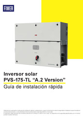 Fimer PVS-175-TL A.2 Guía De Instalación Rápida