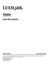 Lexmark X560n Guia Del Usuario