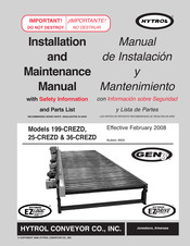 HYTROL 36-CREZD Manual De Instalación Y Mantenimiento