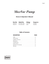 DENTSPLY DP-120H/120V Manual Del Propietario Y Del Operador