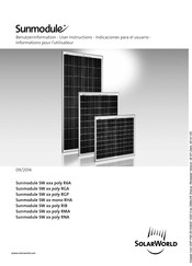 SolarWorld Sunmodule SW poly RGA Serie Indicaciones Para El Usuario