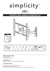 Simplicity SMF1 Manual De Instrucciones
