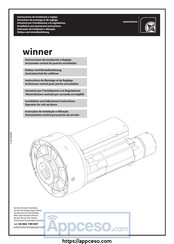 Pujol winner 400 EF Instrucciones De Instalación Y Reglaje