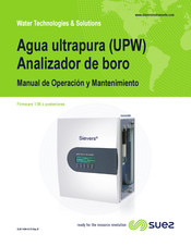 SUEZ Sievers UPW Boron Analyzer Manual De Operación Y Mantenimiento