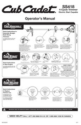 Cub Cadet SS418 Manual Del Operador