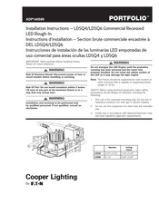 Eaton Cooper Lighting PORTFOLIO LDSQ6 Instrucciones De Instalación
